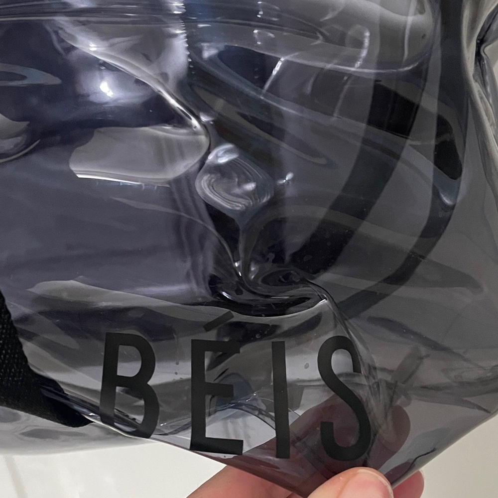 BEIS Clear/Black Hat Tote - Picture 4 of 8